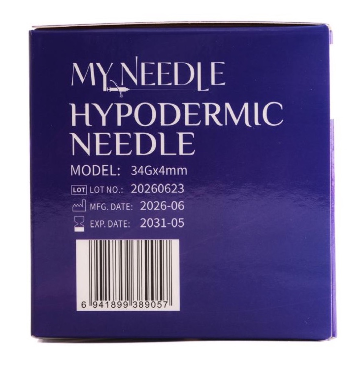 MyNeedle kutusu üzerindeki model ve lot bilgileri